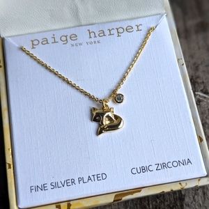 PAIGE HARPER Fox Pendant CZ Necklace